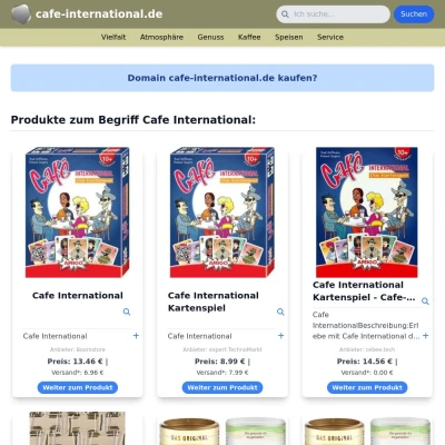 Screenshot cafe-international.de