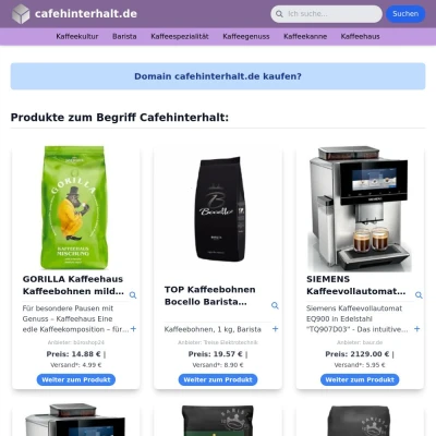 Screenshot cafehinterhalt.de