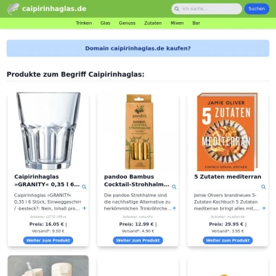 Screenshot caipirinhaglas.de