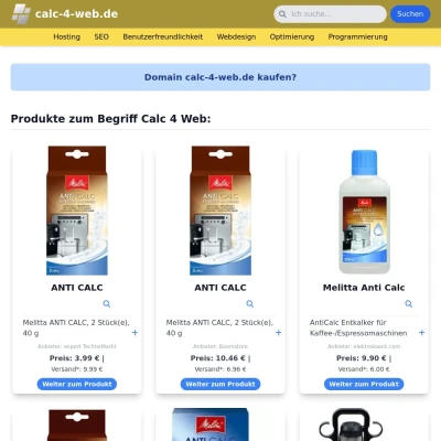 Screenshot calc-4-web.de