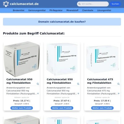 Screenshot calciumacetat.de