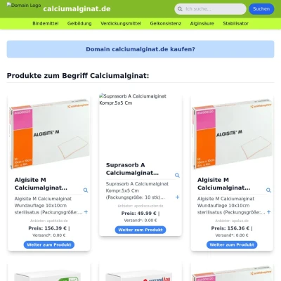 Screenshot calciumalginat.de