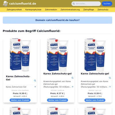 Screenshot calciumfluorid.de
