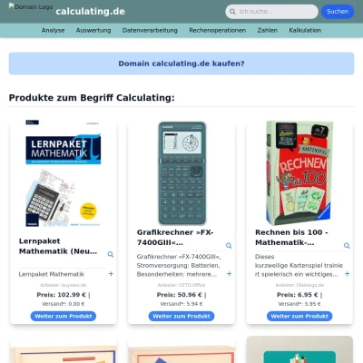 Screenshot calculating.de