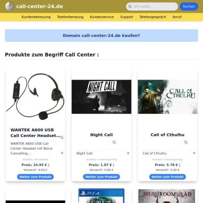 Screenshot call-center-24.de