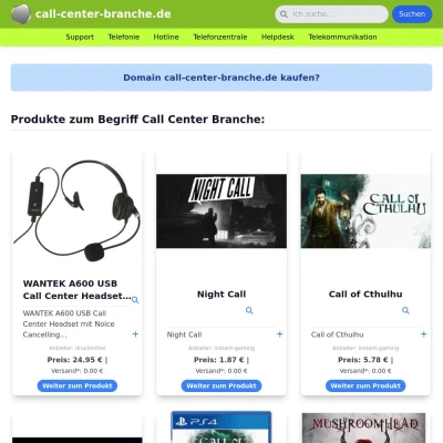 Screenshot call-center-branche.de