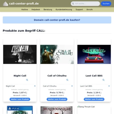 Screenshot call-center-profi.de