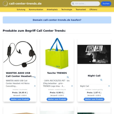 Screenshot call-center-trends.de