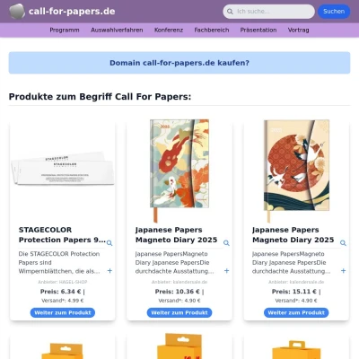Screenshot call-for-papers.de
