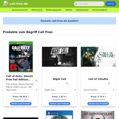 Screenshot call-free.de