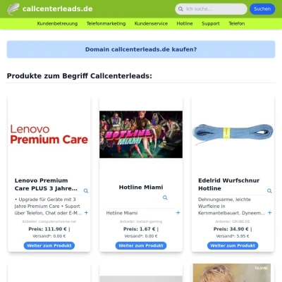 Screenshot callcenterleads.de