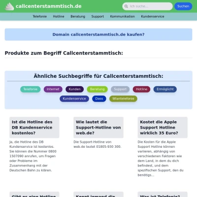 Screenshot callcenterstammtisch.de