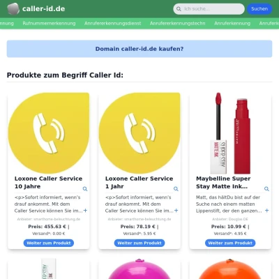 Screenshot caller-id.de