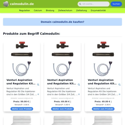 Screenshot calmodulin.de
