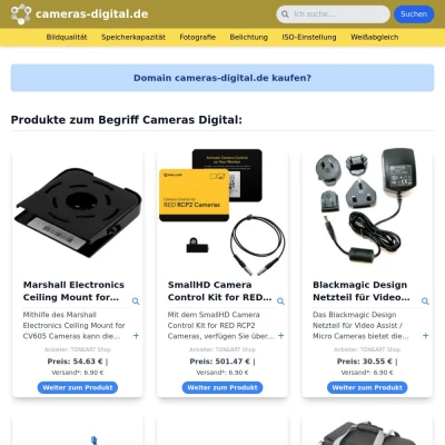 Screenshot cameras-digital.de