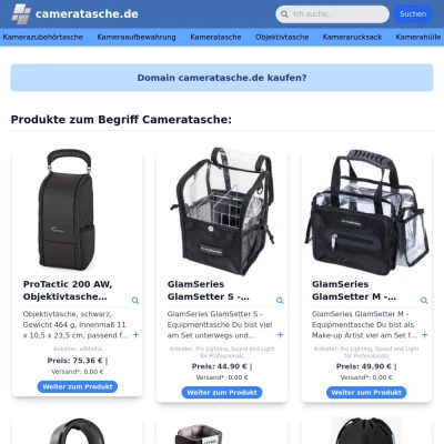 Screenshot cameratasche.de