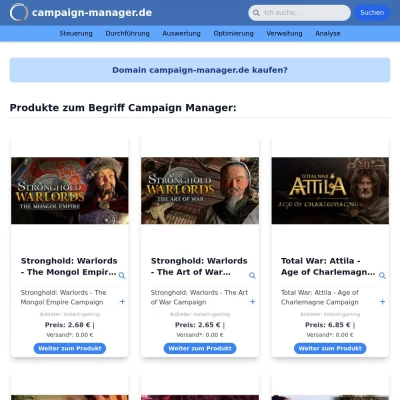 Screenshot campaign-manager.de