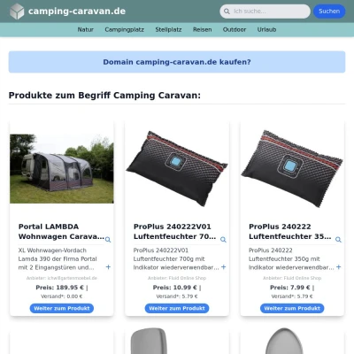 Screenshot camping-caravan.de