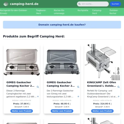Screenshot camping-herd.de