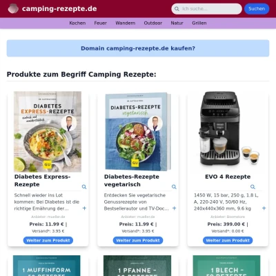 Screenshot camping-rezepte.de