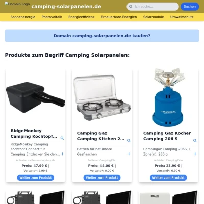 Screenshot camping-solarpanelen.de