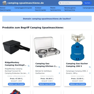 Screenshot camping-spuelmaschiene.de