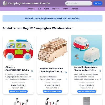 Screenshot campingbus-wandmarkise.de