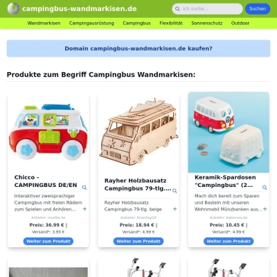 Screenshot campingbus-wandmarkisen.de