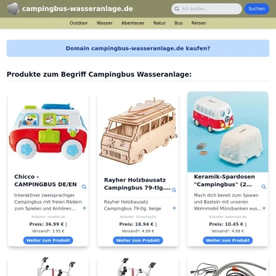 Screenshot campingbus-wasseranlage.de