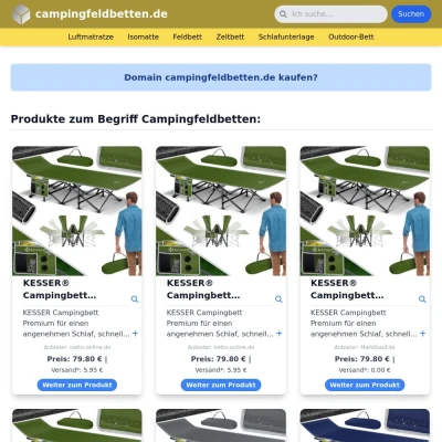 Screenshot campingfeldbetten.de