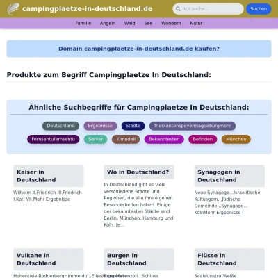 Screenshot campingplaetze-in-deutschland.de