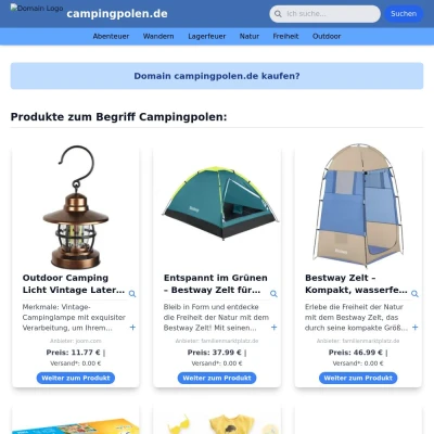 Screenshot campingpolen.de