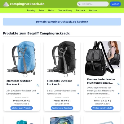 Screenshot campingrucksack.de