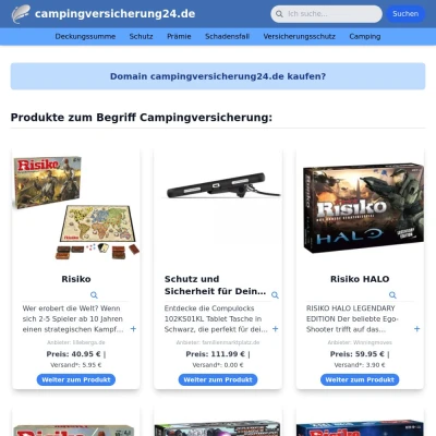 Screenshot campingversicherung24.de