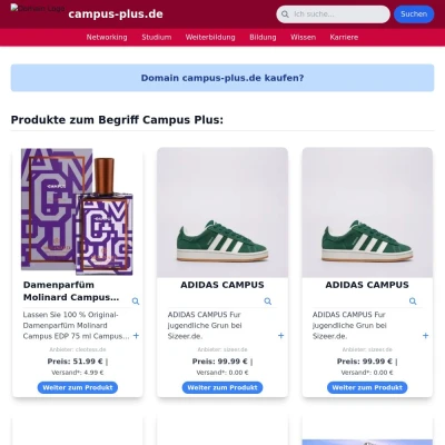 Screenshot campus-plus.de