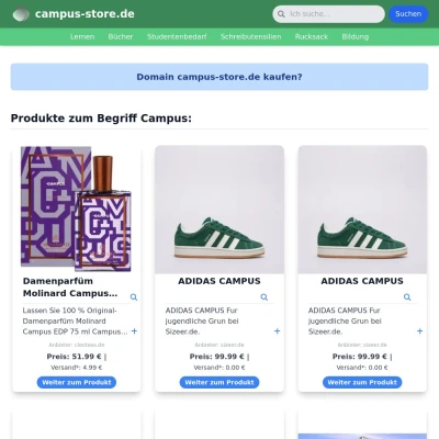 Screenshot campus-store.de