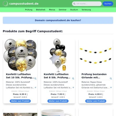 Screenshot campusstudent.de