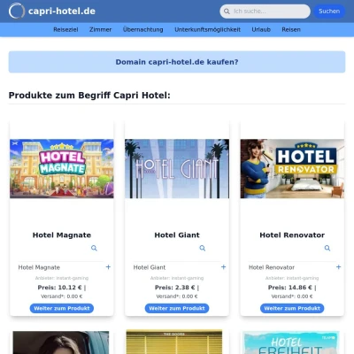 Screenshot capri-hotel.de
