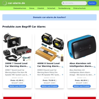 Screenshot car-alarm.de