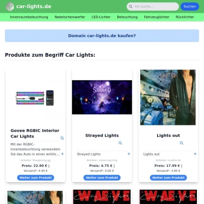 Screenshot car-lights.de