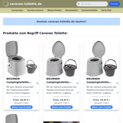 Screenshot caravan-toilette.de