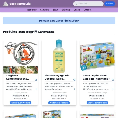 Screenshot caravanes.de