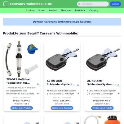 Screenshot caravans-wohnmobile.de
