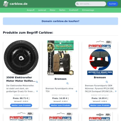 Screenshot carblow.de
