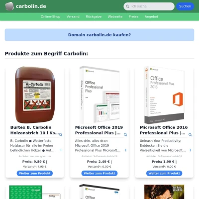 Screenshot carbolin.de