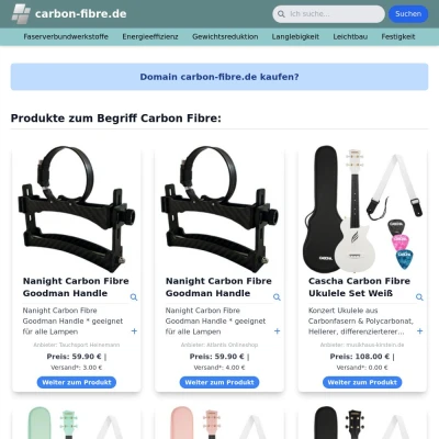 Screenshot carbon-fibre.de