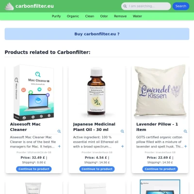 Screenshot carbonfilter.eu