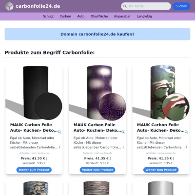 Screenshot carbonfolie24.de