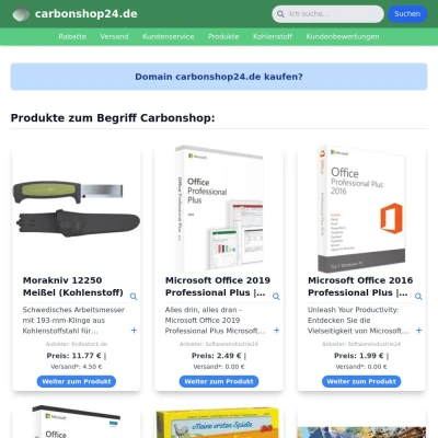 Screenshot carbonshop24.de