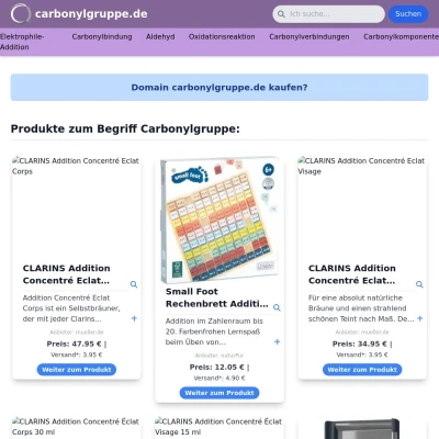 Screenshot carbonylgruppe.de